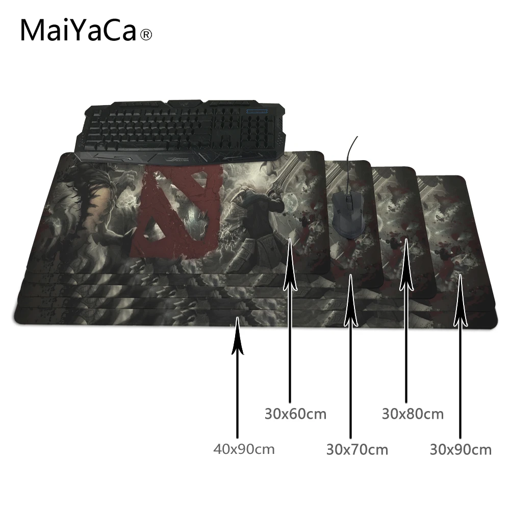  MaiYaCa 300x800mm Dota 2 Logo Extended Gaming Wide Large Mouse Pad Big Size Desk Mat New Year's Gif