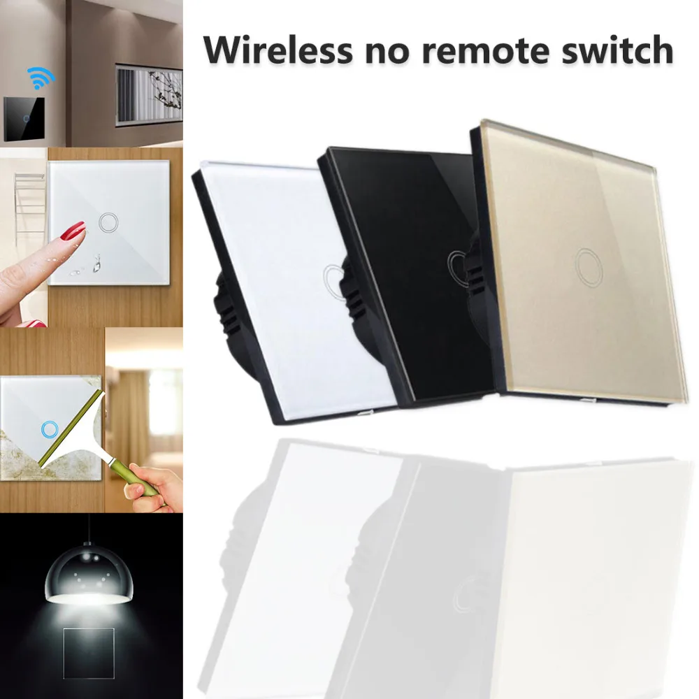 Screen Switch Remote Control Wall Touch Switch Wireless Single Remote
