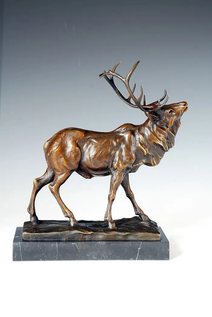 ATLIE BRONZES Copper Brass crafts Gifts bronze deer statue elk