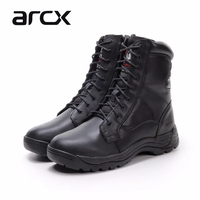 Respirant Moto En Réel Vache Arcx Motocross Cuir Bottes 6f7vgyYb
