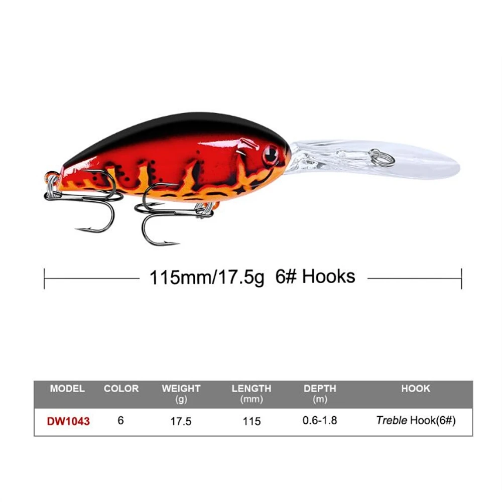 1 шт. приманка воблер 17,5 г 11,5 см Кривошип искусственный приманки бас рыболовные приманки Щука Троллинг песка карп, приманки для рыбалки