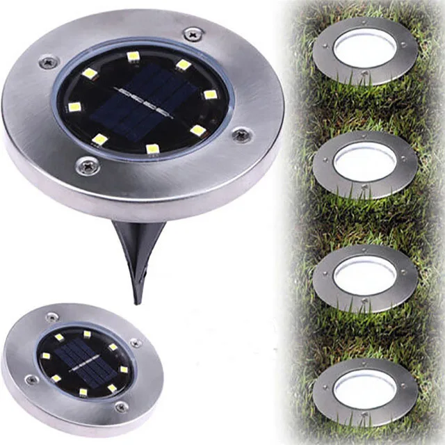 

Solar Light Solar Powered Ground Buried Light Home Garden Under Ground Lamp Outdoor Lawn Path Way Garden Decking Lamps