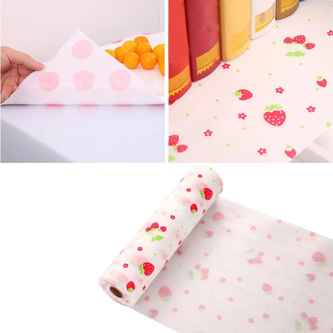 

300X30CM Polka Dots Shelf Contact Paper Cabinet Drawer Liner Kitchen Table Mat