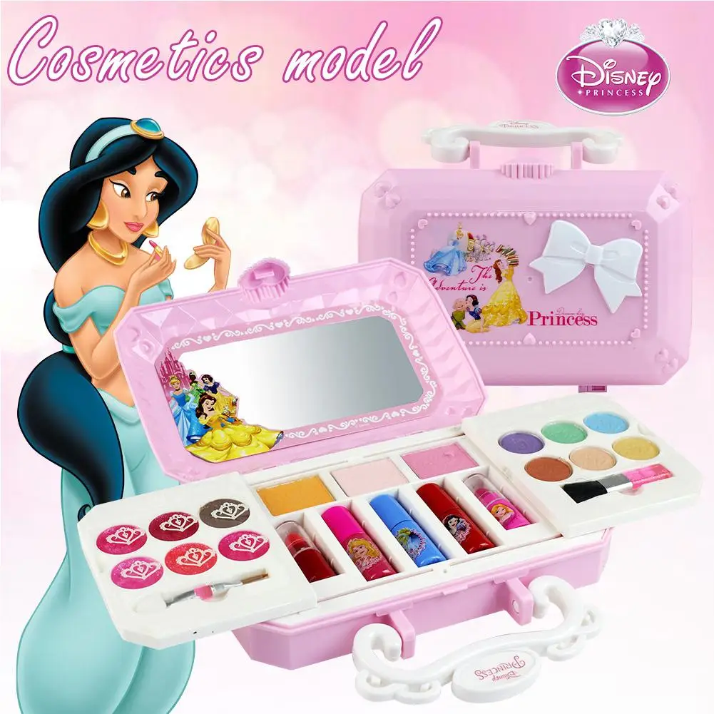 

23pcs Princess Cosmetic And Moveable Makeup Palett For Disney Cosmetics Set Toy Make Up Kits Cute Play House Children Gift