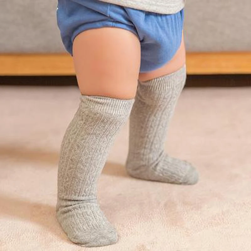 Children Girls Long sock Toddler baby boys knee socks solid candy color