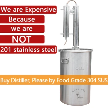 

60L Destylator Electric Heating Moonshine Alkohol Destiller Vodka Destilador Distillers for Moonshine Distillation Column