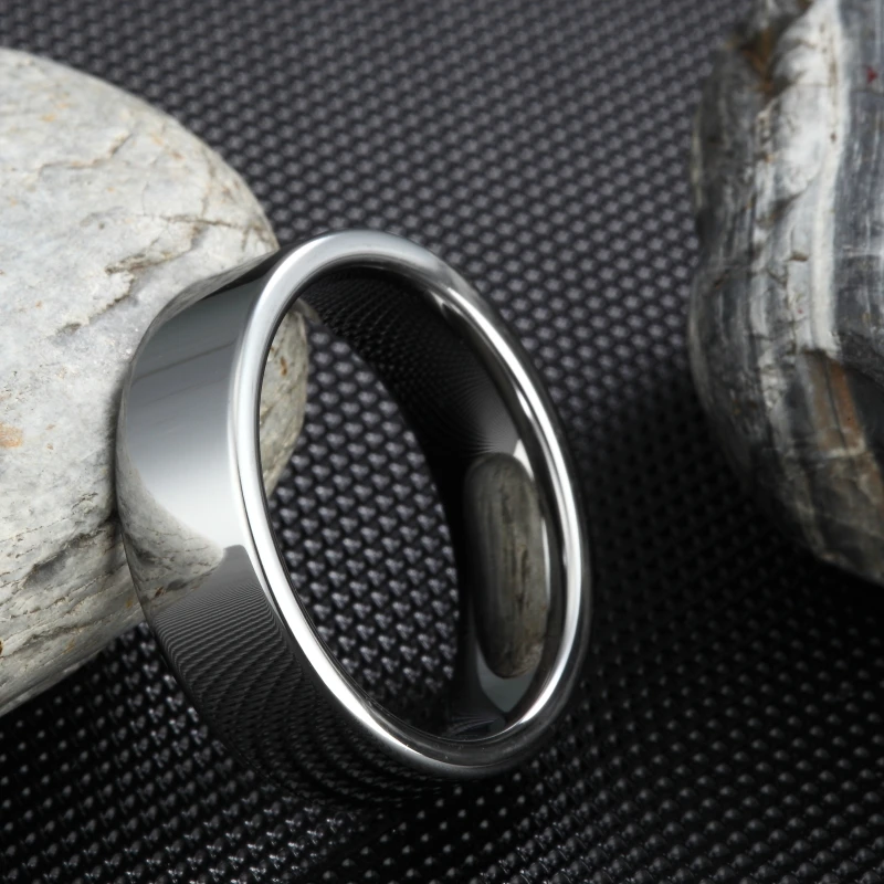 

Fashion Black Plated Rings 6mm Wide Women Tungsten Wedding Rings Jewelry Decent Tungsten Carbide Rings