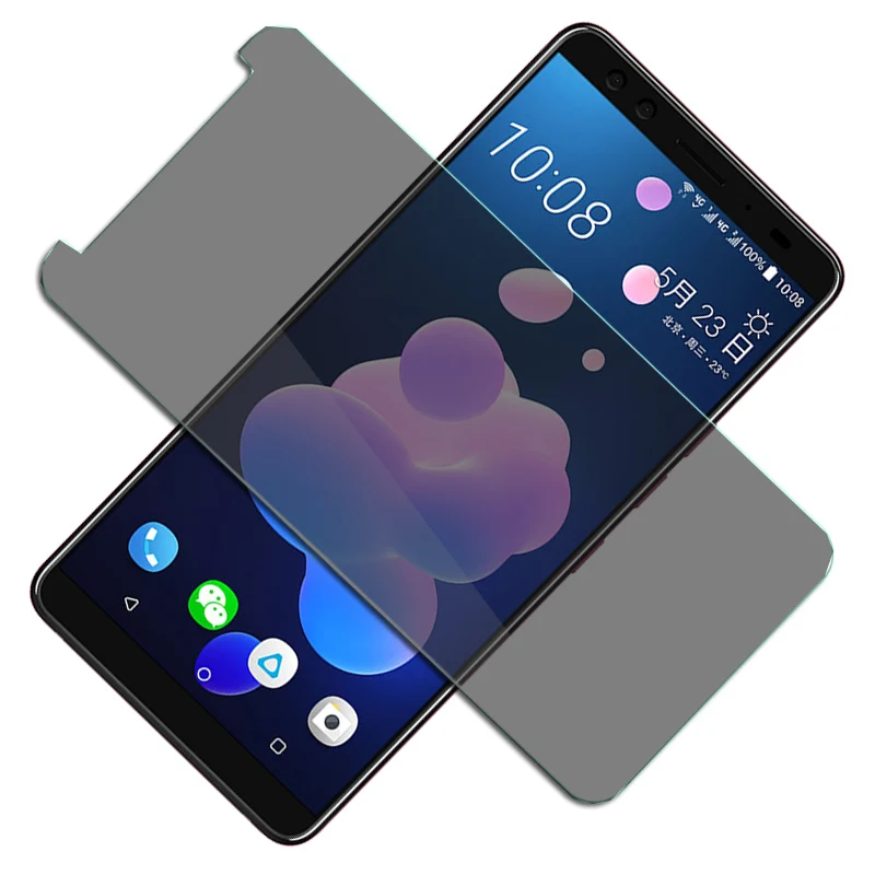 JGKK анти шпионская Защита экрана для HTC U12 Plus полупрозрачное черное закаленное