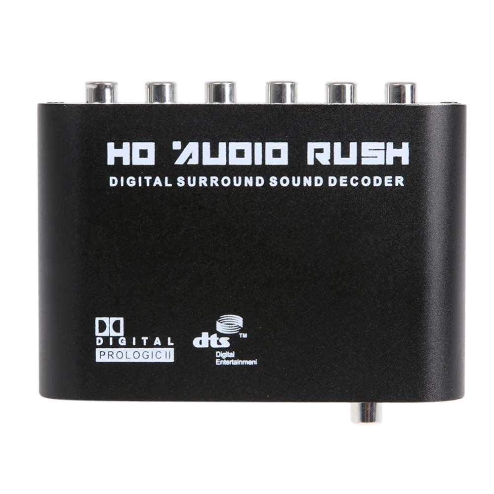 Goedkoop DTS AC3 5.1 CH SPDIF Coaxiale Digitale Audio DTS AC 3 5.1 Analoge Decoder Converter Uitgang Adapter Surround Sound Decoder