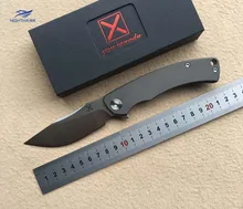 NIGHTHAWK X-065 folding knifeBall bearing D2 blade Titanium handle camping hunting Outdoor survive pocket knives EDC tool