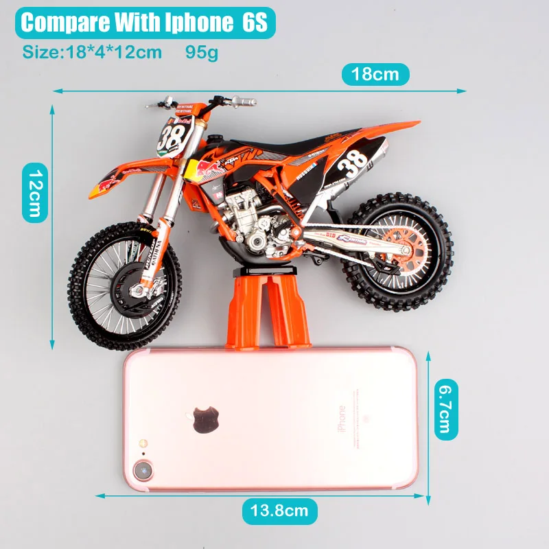 1:12 scale KTM 250 SXF red bull No.38 Marvin Musquin Motorcycle Die cast Model redbull Motocross ra