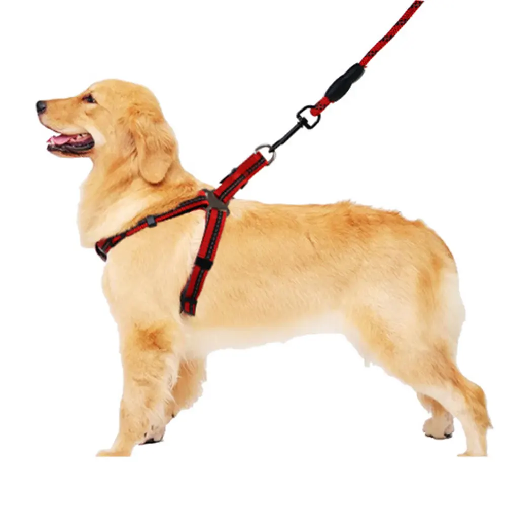 

2Pcs/Set Reflective Dog Harness Anti-Tear Adjustable Pet Harness Soft Vest for Small Medium Large Dogs Easy Control Harness