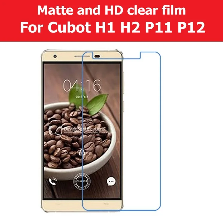 Screen Protector HD Clear Glossy Film For Cubot H1 H2 5.5&quot Anti-Glare Matte P11 P12 5.0&quot LCD panel guard+cloth | Мобильные