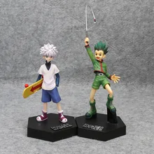 Hunter x hunter gon freecss/killua zoldyck pvc figura collectible modelo brinquedo 20cm 3 estilos