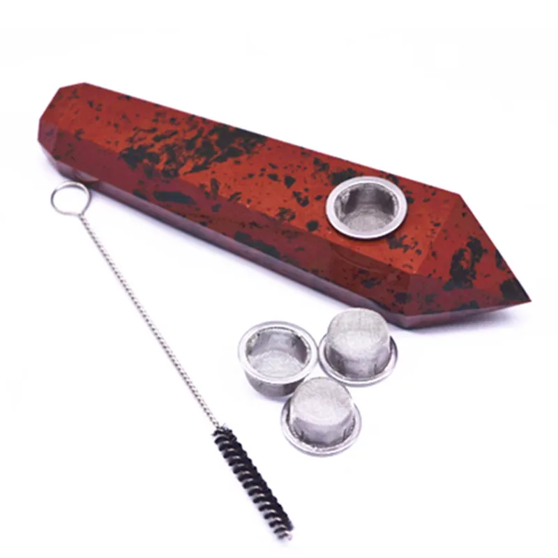

Natural obsidian smoking pipe point healing