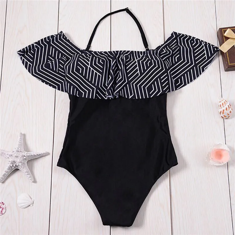 

Daddy Chen One-Piece Suits Bikini Set Female Lotus Leaf Bathing Suit Swimwear Women One Piece Swimsuit Women Ruffled Bikini Set