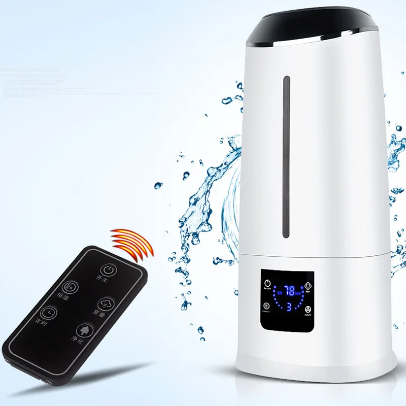 

6.5L Ultrasonic Humidifier Remote Control LCD Screen Negativeion MistMaker Fogger Smart or intelligent Timing Air Purifier