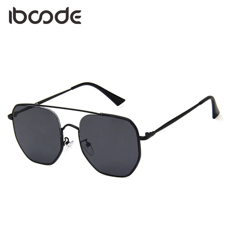 

iboode Square Big Frame Sunglasses Women Men Brand Designer Hollow out Ocean Lens Elegant Lady Gradient Sun Glasses Fashion