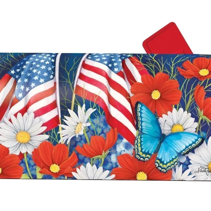 

Magnet Works Red, White, and Blue Magnetic Mailbox Wrap Cover #01677