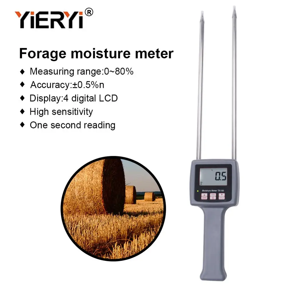  yieryi New TK100 Portable Digital Multifunctional Moisture Meter for GrainsChemical  Plastic Granul