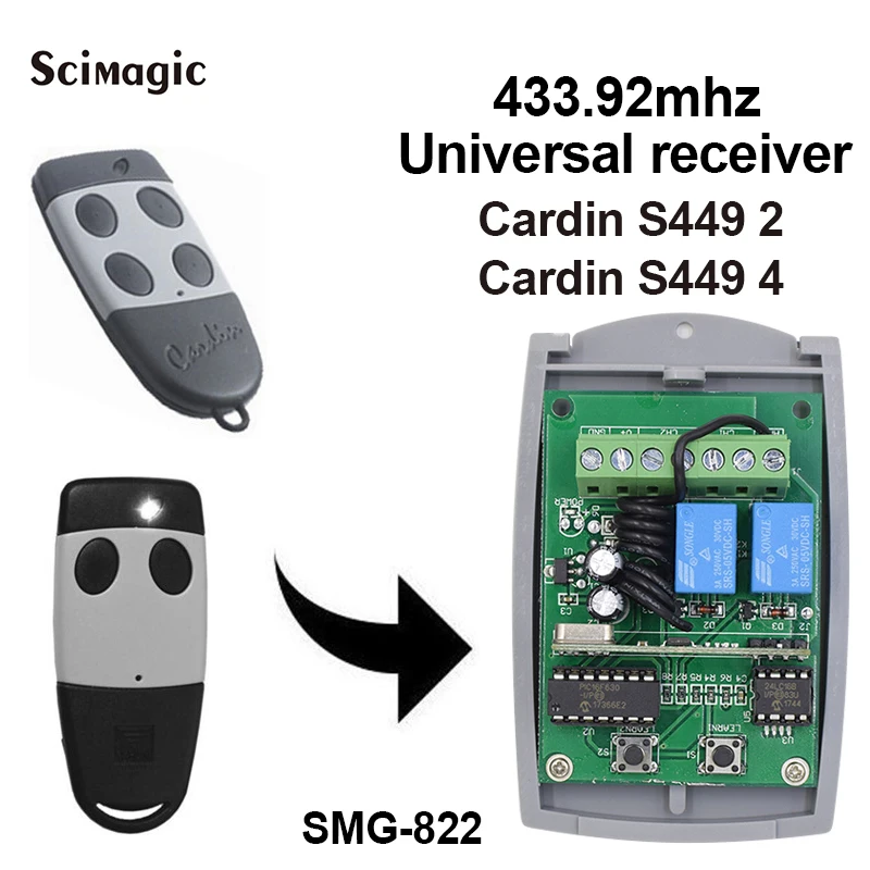 433,92 МГц приемник для Cardin S449 прокатки код дистанционного управления для CARDIN гаражные ворота