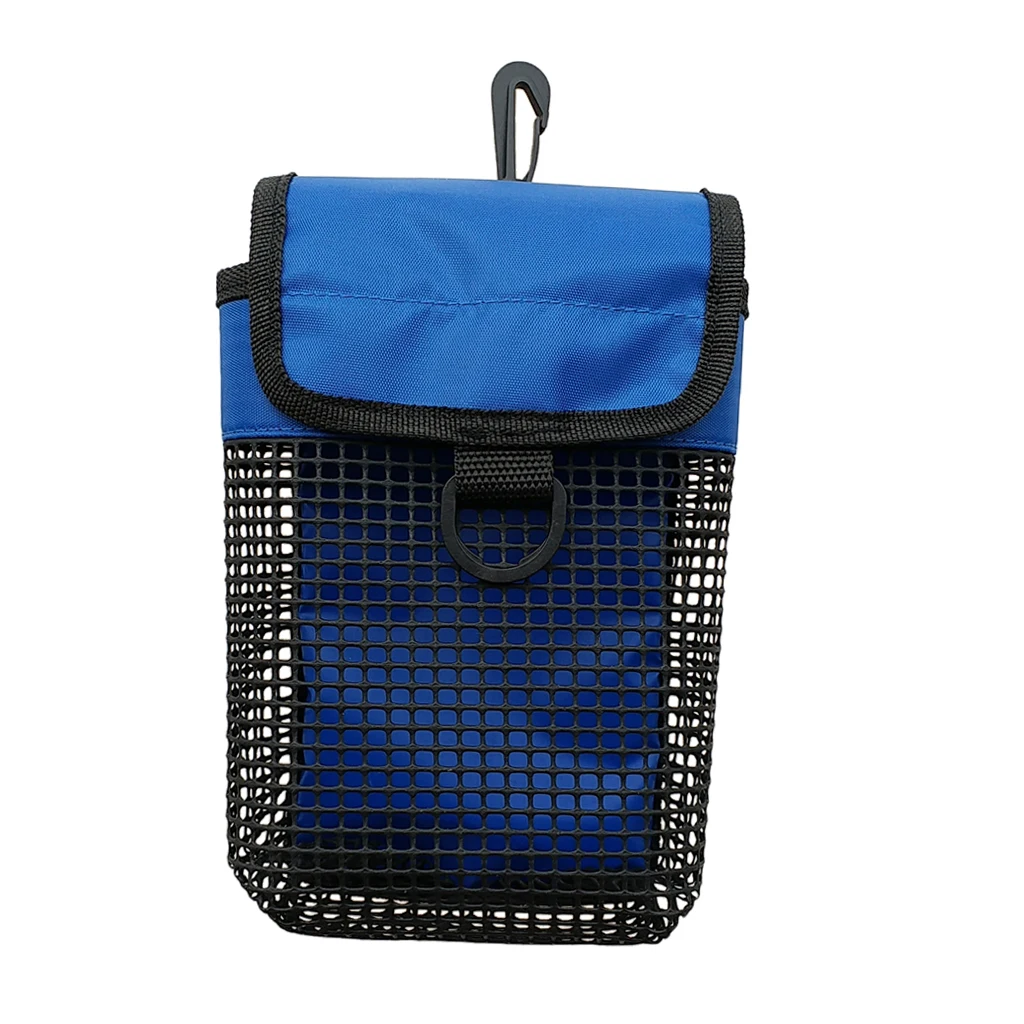 23 x 13 x 5 cm PVC+ Mesh+Nylon Scuba Diving Reel & SMB Safety Marker Buoy Gear Storage Mesh Gear Bag With D Ring