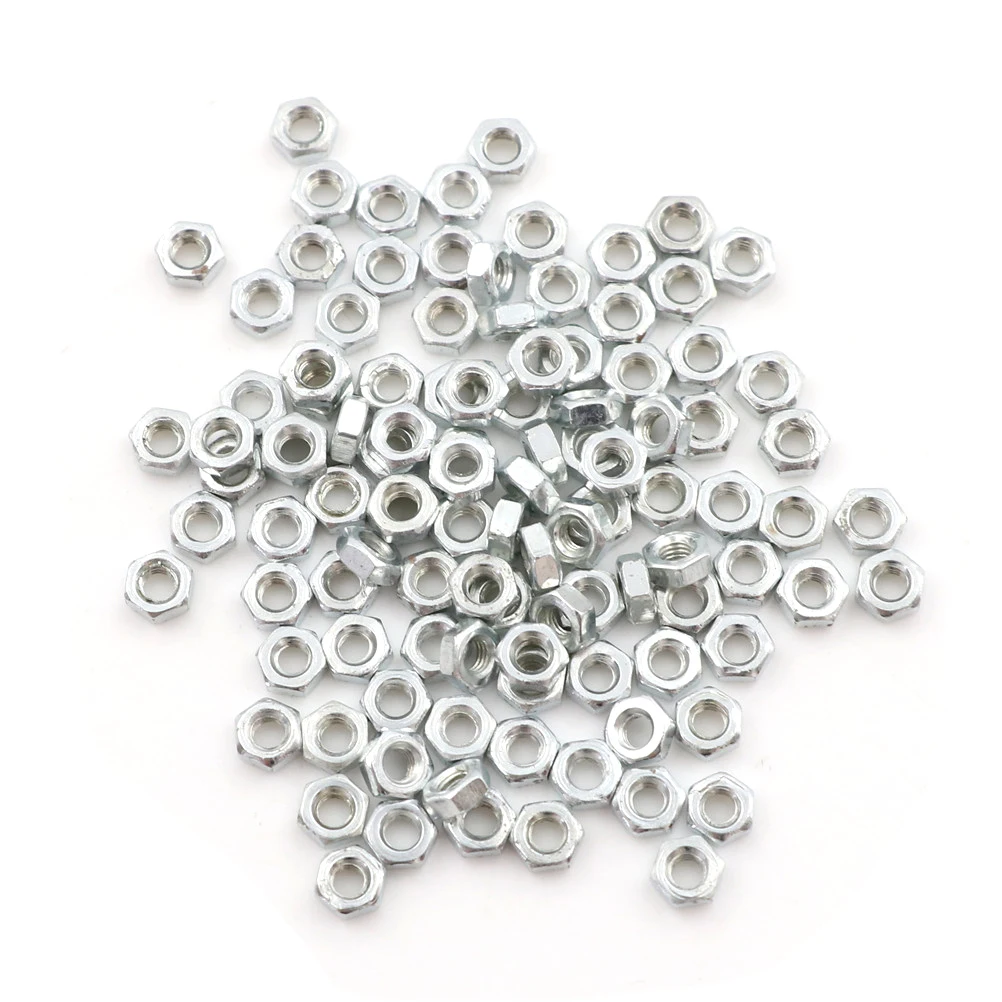 

100pcs/lot Metric thread DIN934 M2 M2.5 M3 M4 M5 M3.5 304 Stainless Steel Hex Nuts