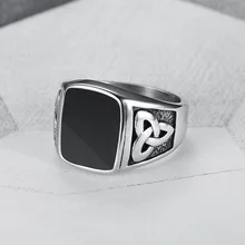 Размер США от 7 до 15 Винтажное кольцо в стиле панк серебряного цвета из титановой нержавеющей стали с ирландским узлом для мужчин и женщин ретро ювелирные изделия