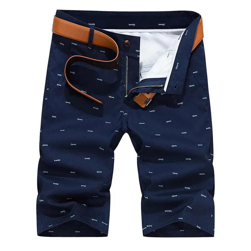 Pantalon Corto Hombre мужские повседневные хлопковые летние шорты модные тонкие с принтом