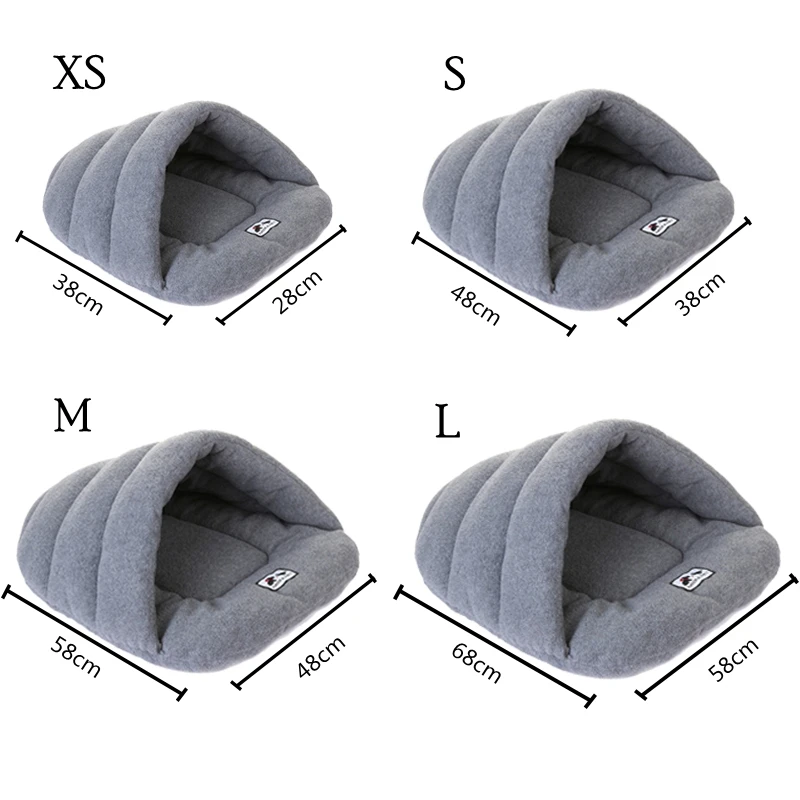 Мягкие флисовые Носки Дизайн собаки кровати для щенка кошки удобные теплые спальные мешки маленький питомник 3 цвета XS/S/M/L