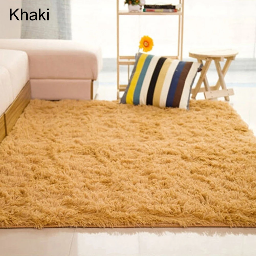 Горячий напольный коврик, мягкий Противоскользящий коврик, Прямоугольный Коврик для дома, гостиной, спальни, модный - Цвет: Khaki
