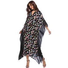 Summer Boho Maxi Beach Dress Women Casual Long Plus Size Black Mesh Dresses Print Hot Sale Fashion Loose Sexy Clothes 2018