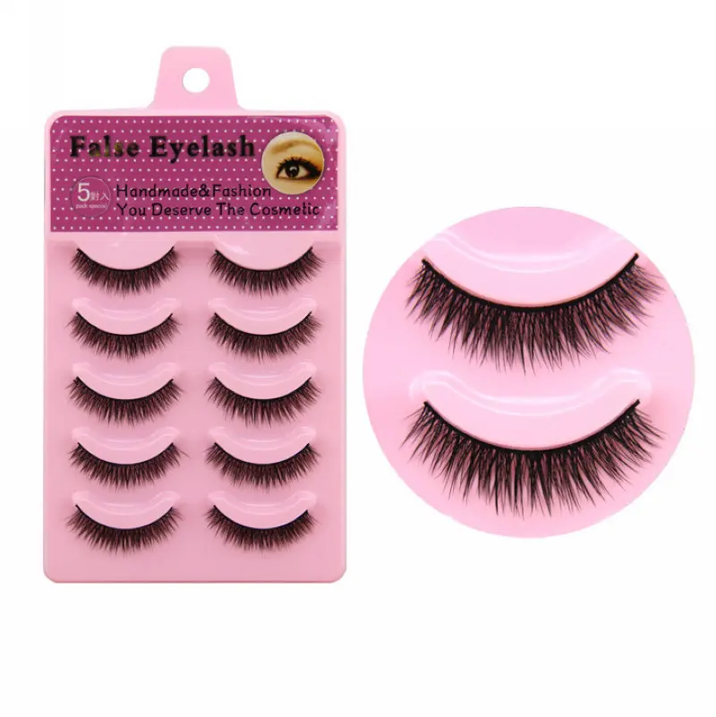 Shellhard 5Paris Fashion Handmade Fake Eyelash Natural Long Thick Eyelash Party Eye Lash For Makeup Tool