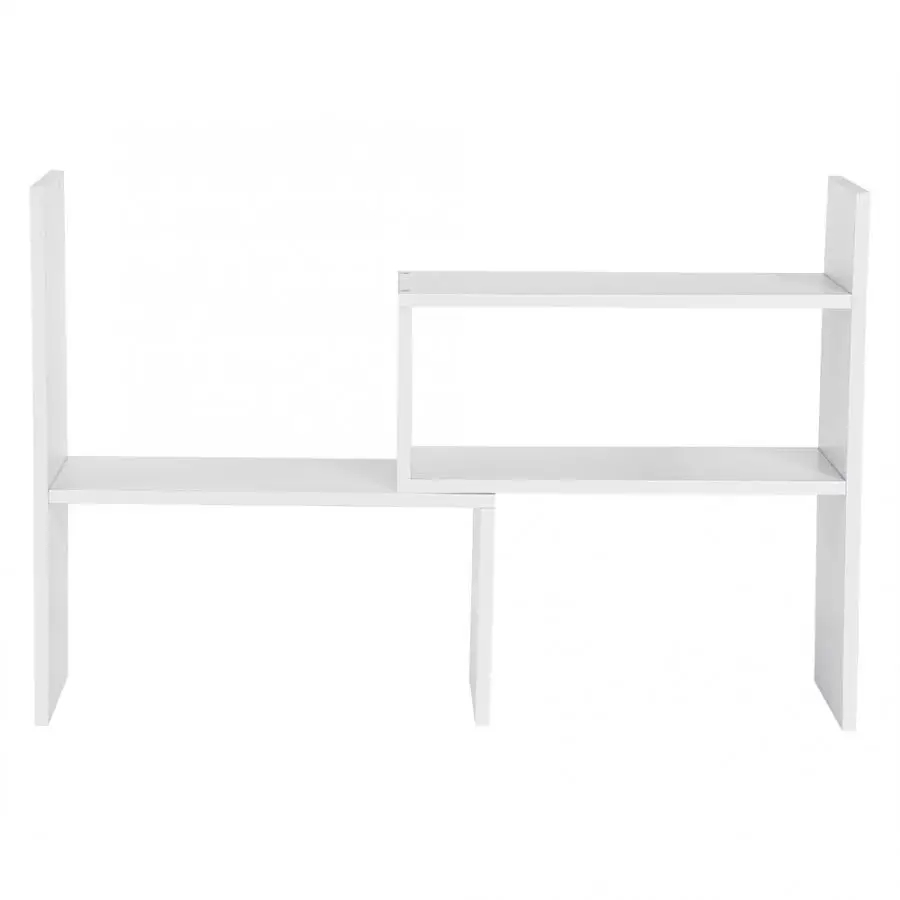 

DIY Table Desktop Storage Rack Display Shelf Organizer Home Office Counter Top Bookcase White