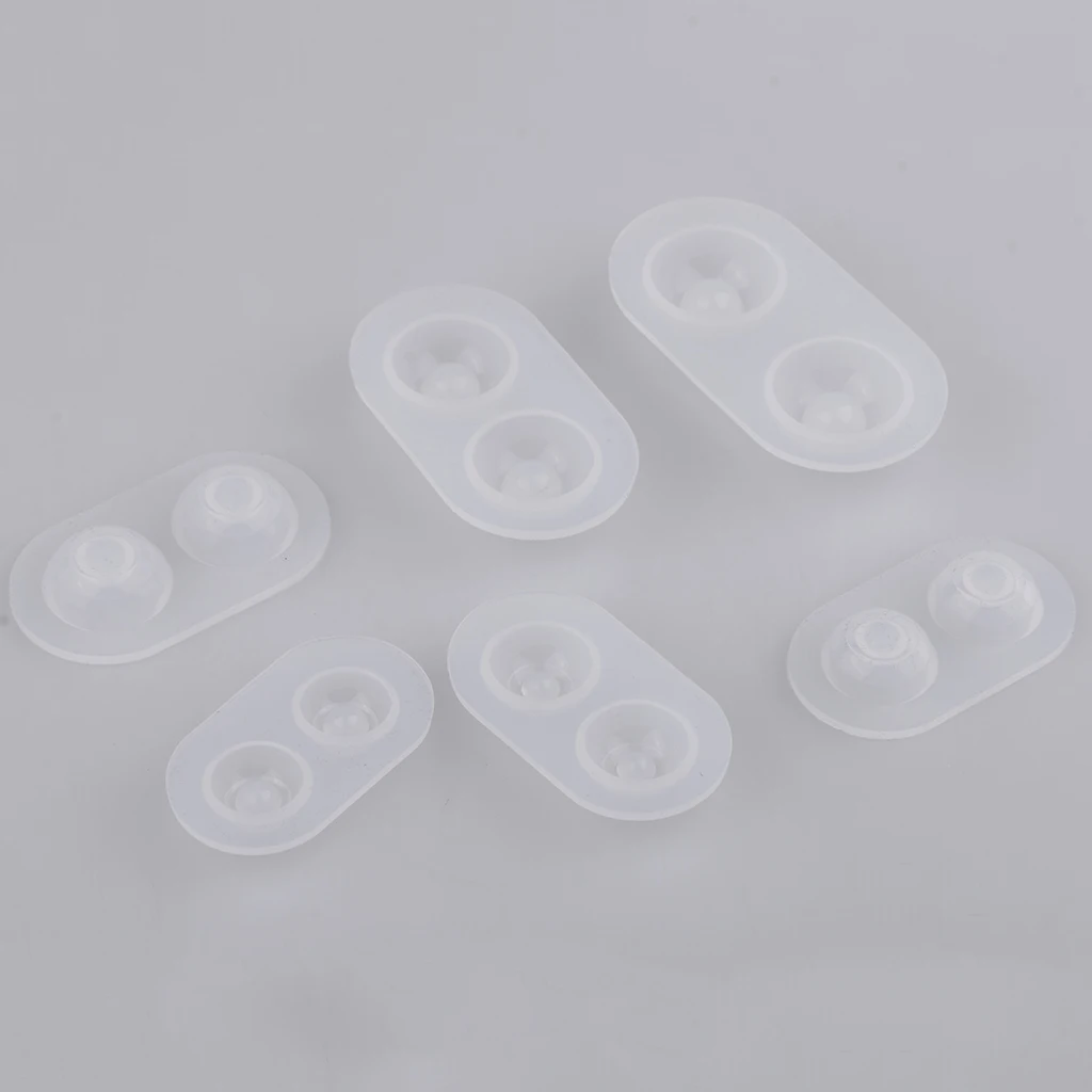 6 Sizes/ Set Handmade BJD Doll Heavy Pupil Eyes Clear Silicone Mold Resin Casting Moulds Base Pressure DIY BJD Eye Materials