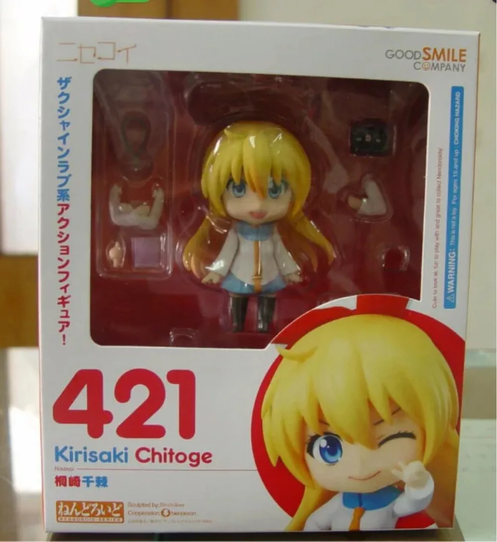 10 см милые Nendoroid Nisekoi Chitoge Kirisaki Аниме Фигурки ПВХ Коллекция Модель игрушки brinquedos Для Рождественский подарок