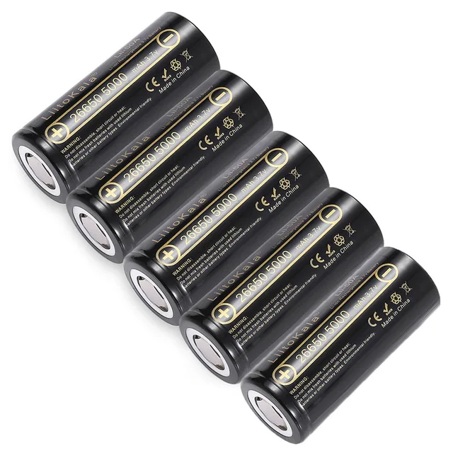 5 шт LiitoKala Lii-50A 26650-50A 5000mAh 26650 Li-ion 3,7 v аккумуляторная батарея для фонарика 20A 3,6 V батареи питания