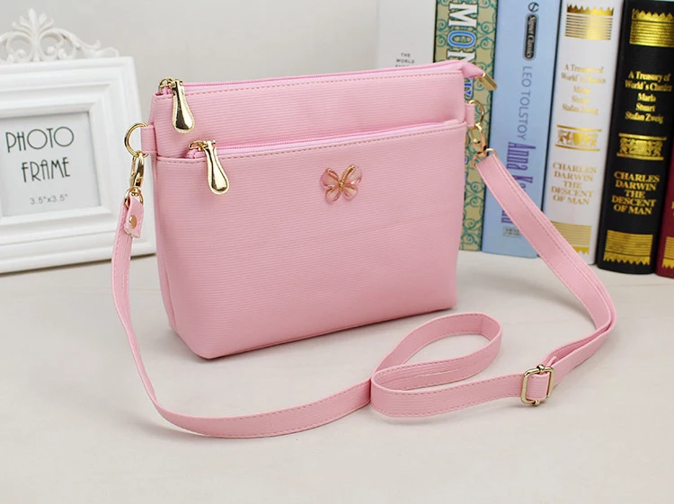 Fashion Women Handbag PU Leather Solid Color Messenger Bag Autumn Women Crossbody Shoulder Bags Female Bowknot Flap Bags Purse