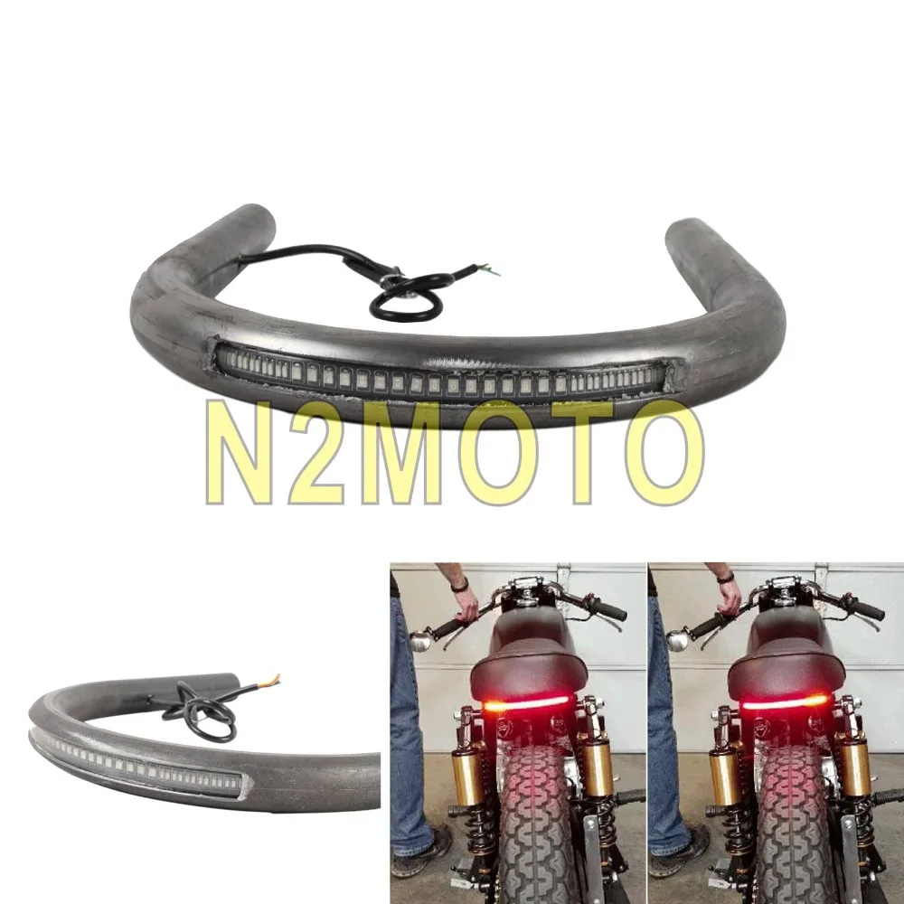 

LED Tail Brake Light Brat Seat Hoop Frame Loop 7/8" Tube Modified Loops for Custom Cafe Racer Bobber Honda CC CB