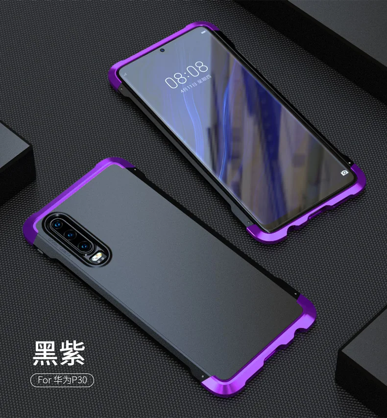 Прозрачный стеклянный чехол LUPHIE для huawei P30 Pro, чехол для ПК, металлический бампер, жесткий защитный чехол для huawei P30, роскошный чехол