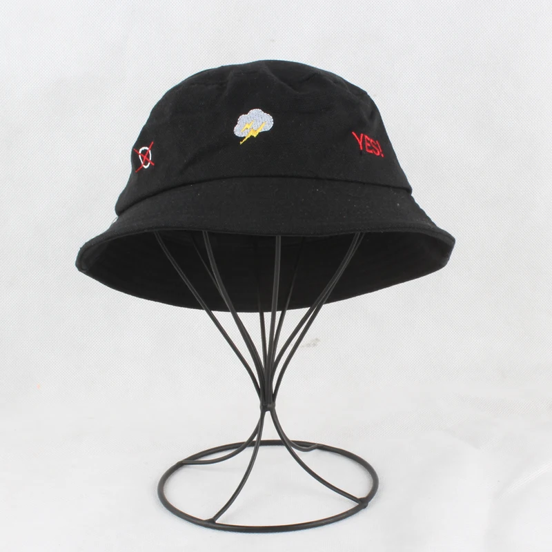 2019 الأسود دلو القبعات المرأة الصيف قبعة واقية من الشمس الرجال التطريز الهيب هوب غطاء دلو Gorro قبعة صياد 2019 الأسود دلو القبعات المرأة الصيف قبعة واقية من الشمس الرجال التطريز الهيب هوب غطاء دلو Gorro قبعة صياد