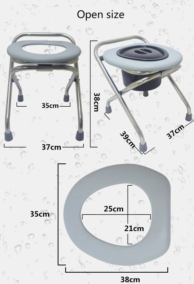 Складной горшок из нержавеющей стали простой портативный стул для пожилых людей домашний передвижной безопасный табурет для горшка для беременных женщин