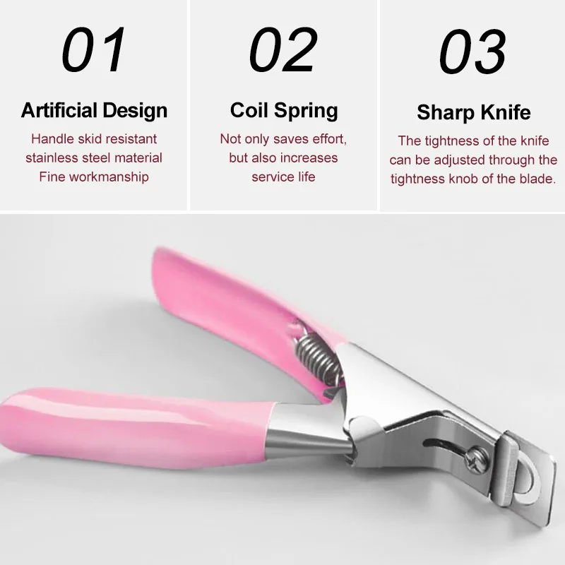 MIZHSE 1pc Professional Manicure Stainless Steel Nail Clipper Acrylic Gel Tips False Nail Tips Edge Cutting Trimmer