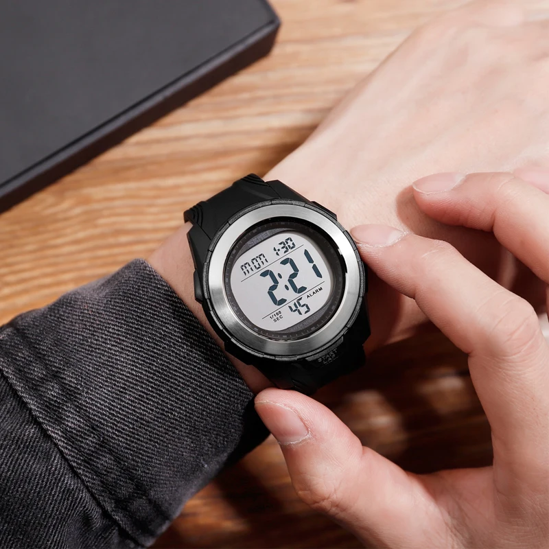 Мужские спортивные часы люксовый бренд SKMEI спортивные часы модные Обратного Отсчета Секундомер наручные часы водонепроницаемые цифровые мужские часы с браслетом