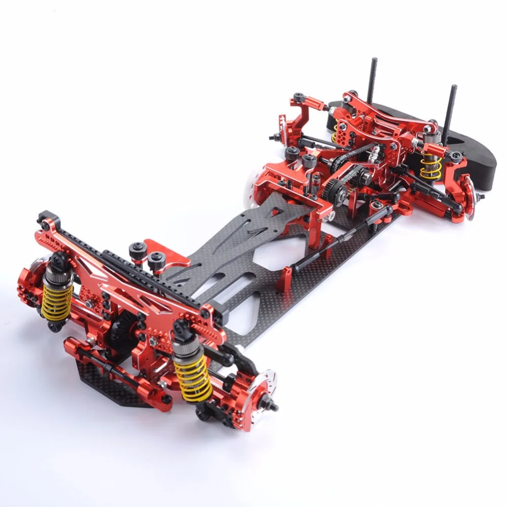 Красный/синий/черный 1/10 RC гоночный автомобиль аксессуары сплав Карбон 4WD Дрифт модель автомобиля привод Shft рама комплект шасси G4 для электромобиля