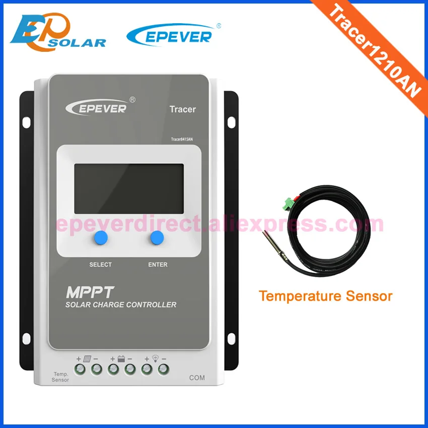

EPsolar MPPT Tracer1210AN with Temperature sensor solar panels controller charger battery LCD display 10A 10amp