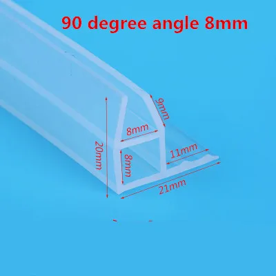 Изготовленный На Заказ силикон уплотнитель 6-12 мм толстое стекло экрана дверное, оконное уплотнение погода прокладка проект пробка-стоппер полоса 2 м