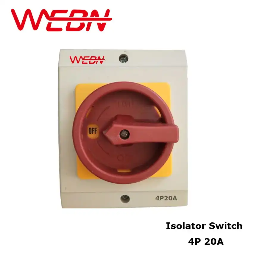IP65 Padlock Rotary isolator Cam Switch 20A OFF ON 0 1 4 Poles 8
