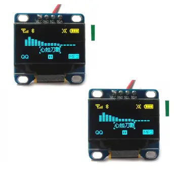 

2pcs 0.96 inch IIC Serial White OLED Display Module 128X64 I2C SSD1306 12864 LCD Screen Board GND VCC SCL SDA 0.96" for Arduino