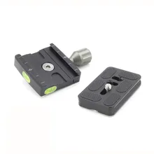 XILETU QR-50 Adapter Plate Square Clamp with Gradienter for Quick Release Plate for Tripod Ball Head